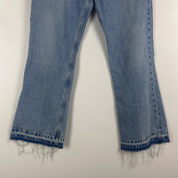 New With Tags MNG Jeans by Mango Isela Jeans Flare Crop Raw Hem Womens Size 4 - Picture 5 of 13